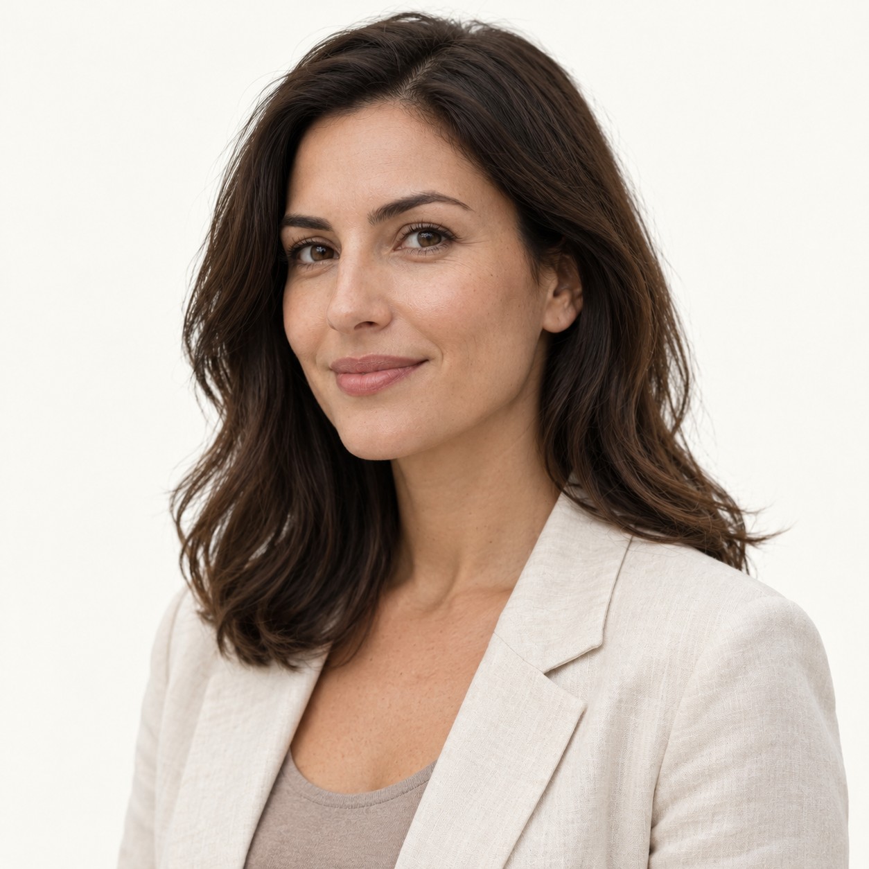 Brunette model bij de Hydraface huidbehandeling van AyshClinic Terneuzen